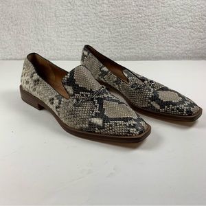New Franco Sarto Womans Shoes‎ Roccia Flat Snake Print Round  Toe 7 M NWOB 7106